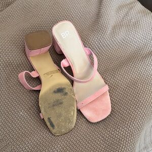 BP Women's Pink Heeled Sandals